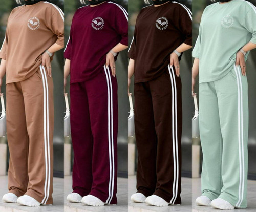 ست تیشرت شلوار تنیس پنبه لاکرا با رنگبندی و کیفیت عالی 😎😍کد6542نفیس