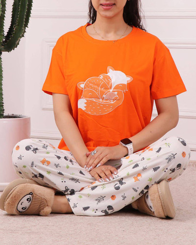 ست تیشرت شلوار کیوت 2 با رنگبندی و کيفيت عالی 😍☺️کد 6934 دلتا